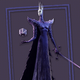 The evil queen as seen in Lost in Random, carrying a die and sword.